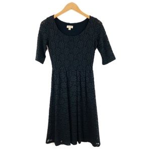 Maison Jules Black Floral Lace Dress